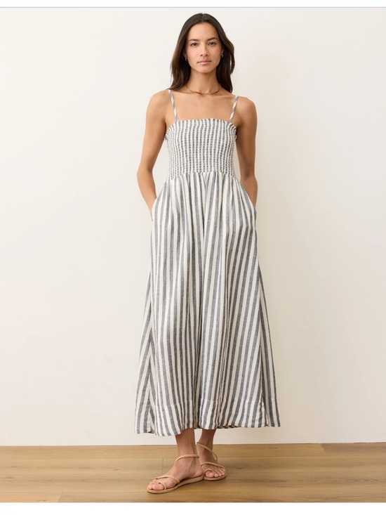 Marine Layer Dresses & Skirts - Marine Layer Sutton Strapless Maxi Dress in India Ink Stripe